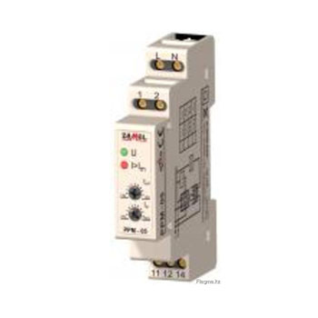 MOM-01-10 Control module, monostable control push button, NO/NC 16A output relay, red LED, 230V AC,