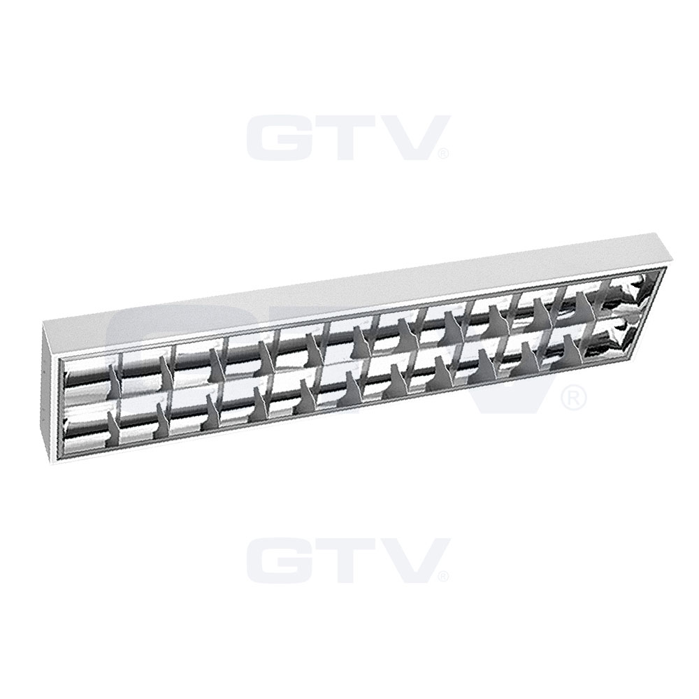 OS-RE236N-01 Louver fixture E, 2x36W, T8, EVG, IP20, (ceiling)