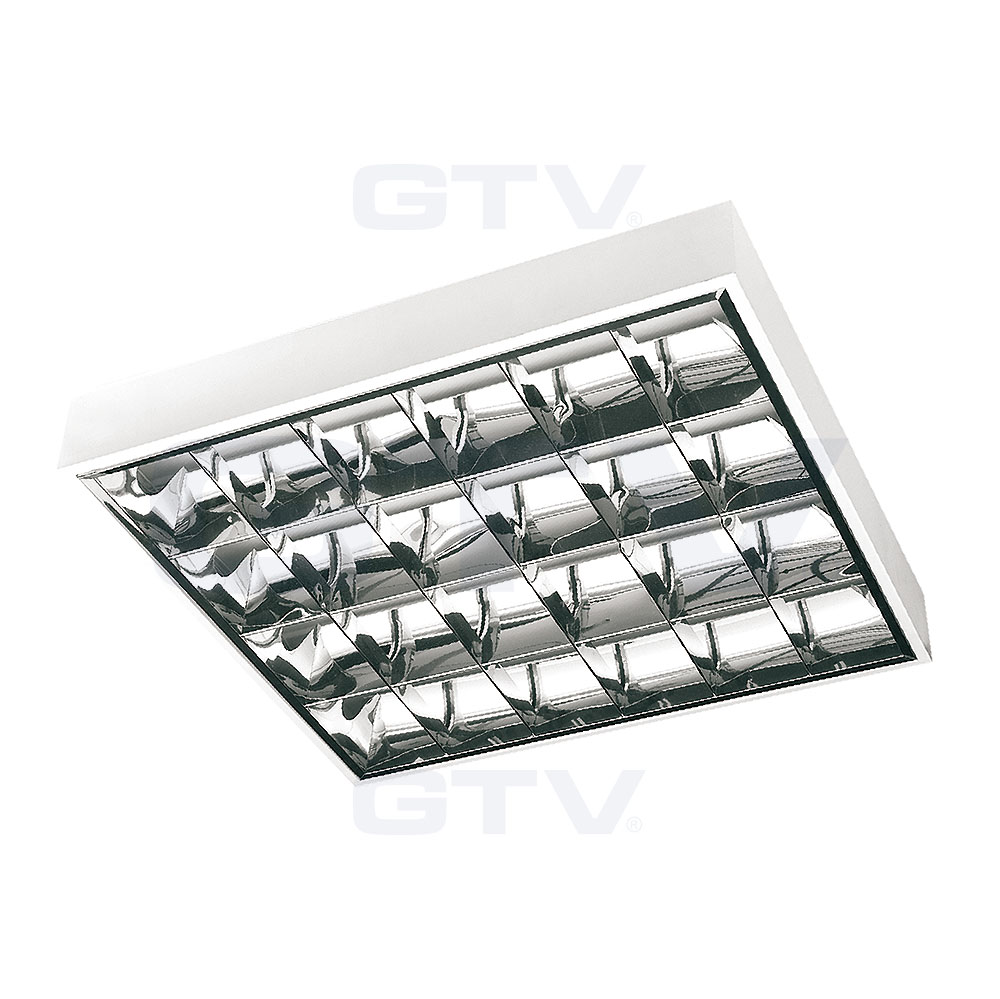 Растровый встраиваемый светильник Louver fixture INNOVO 4x18W, T8, EVG, IP20 (recessed), economical version