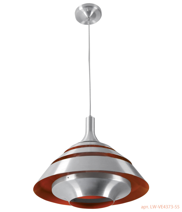 Потолочный светильник Verano43 60W E27 серебристо-оранжевый
