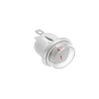 Клавишный выключатель Round rocker switch (into table), white, IP44, max 1300W, max. 230V