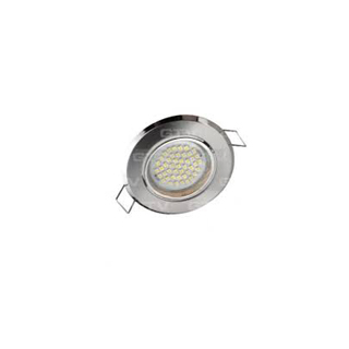 LED светильник врезной (Теплый белый) LED fixture recessed SANTIAGO, 45 diodes, 3W, 230V, 6400K, inox