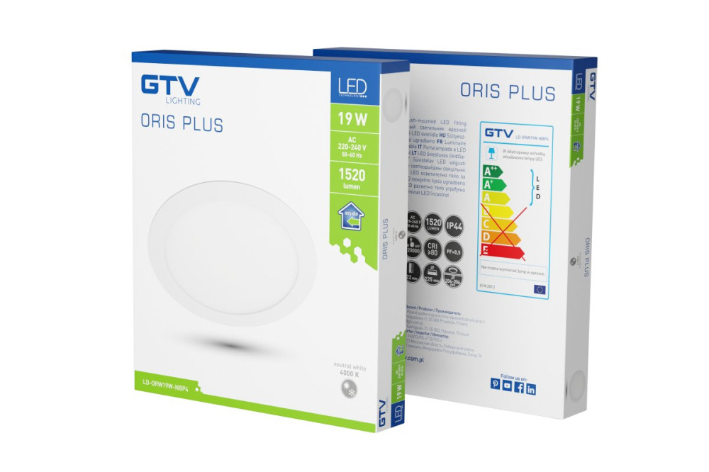 Oris Led valgusti 13W süv IP44 1020lm 230V LD-ORW13W-CBP4