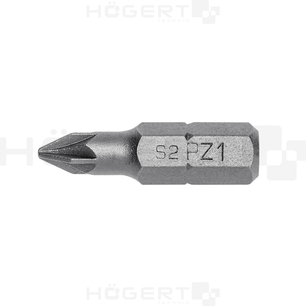 Насадки для отверток PZ1 25 мм, сталь S2, PROFI, 5 шт.