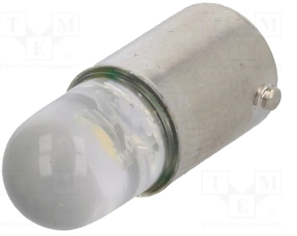 LED-lamp 2,7mA 230/240V AC/DC BA,9S valge