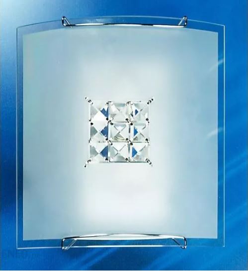 Cristal seinaplafoon 1x40W E27 valge