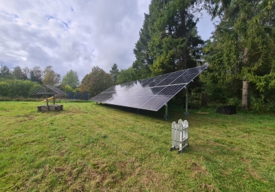 Установка 15кВт солнечной электростанции на землю в Кохтла-Нымме